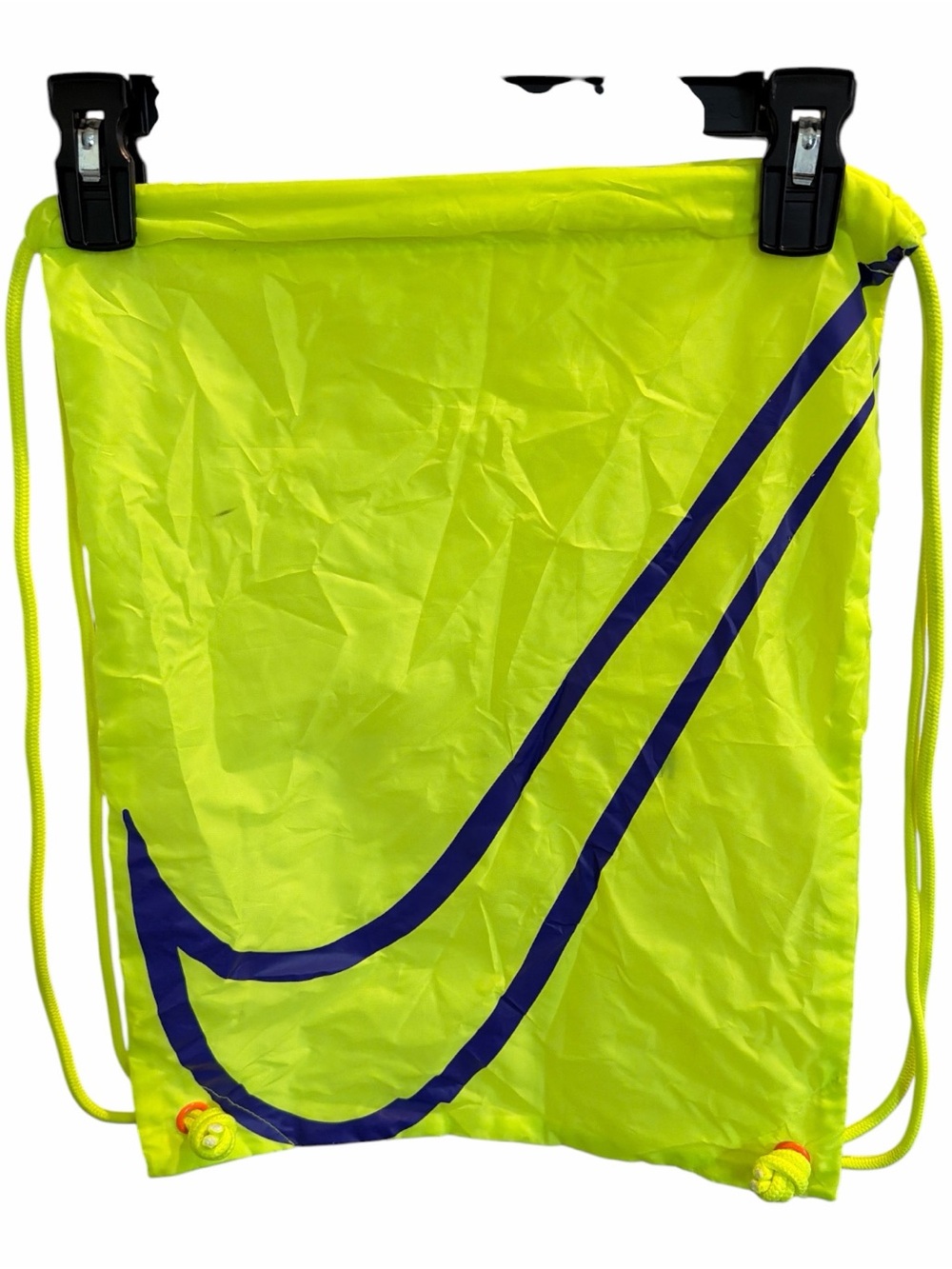 NIKE Racing Neon Yellow Drawstring Backpack - Picture 2 of 7